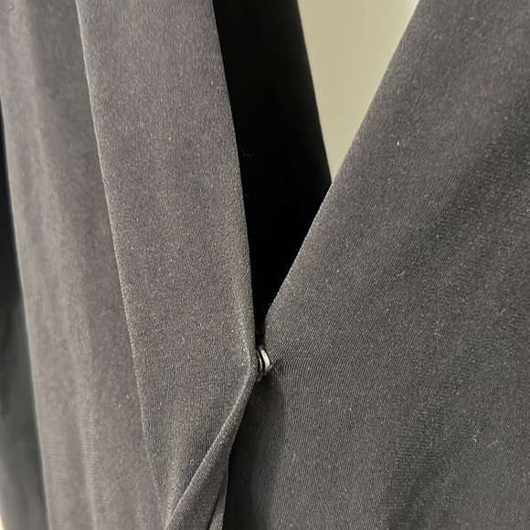 BCBG black bodysuit low cut back Snap buttons on bottom closure and chest area - Picture 2 of 5